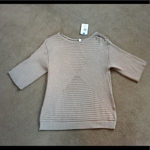 NWT Tan Lurex Sweater